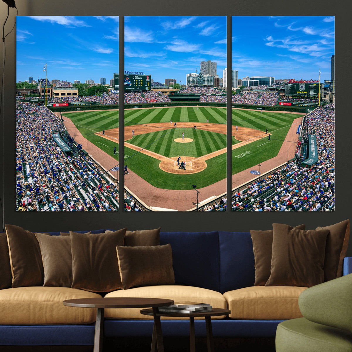 Wrigley Field Baseball Stadium Canvas Wall Art – Packed