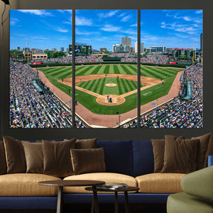 Wrigley Field Baseball Stadium Canvas Wall Art – Packed