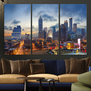 Atlanta Skyline Wall Art Canvas Print, Atlanta Downtown
