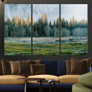 Forest Meadow Wall Art Canvas Print, Pine Tree Landscape