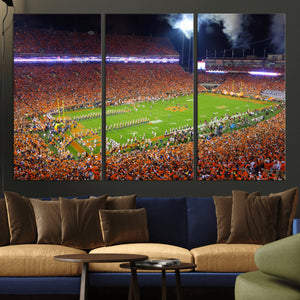 Clemson Football Stadium Wall Art Canvas Print, College