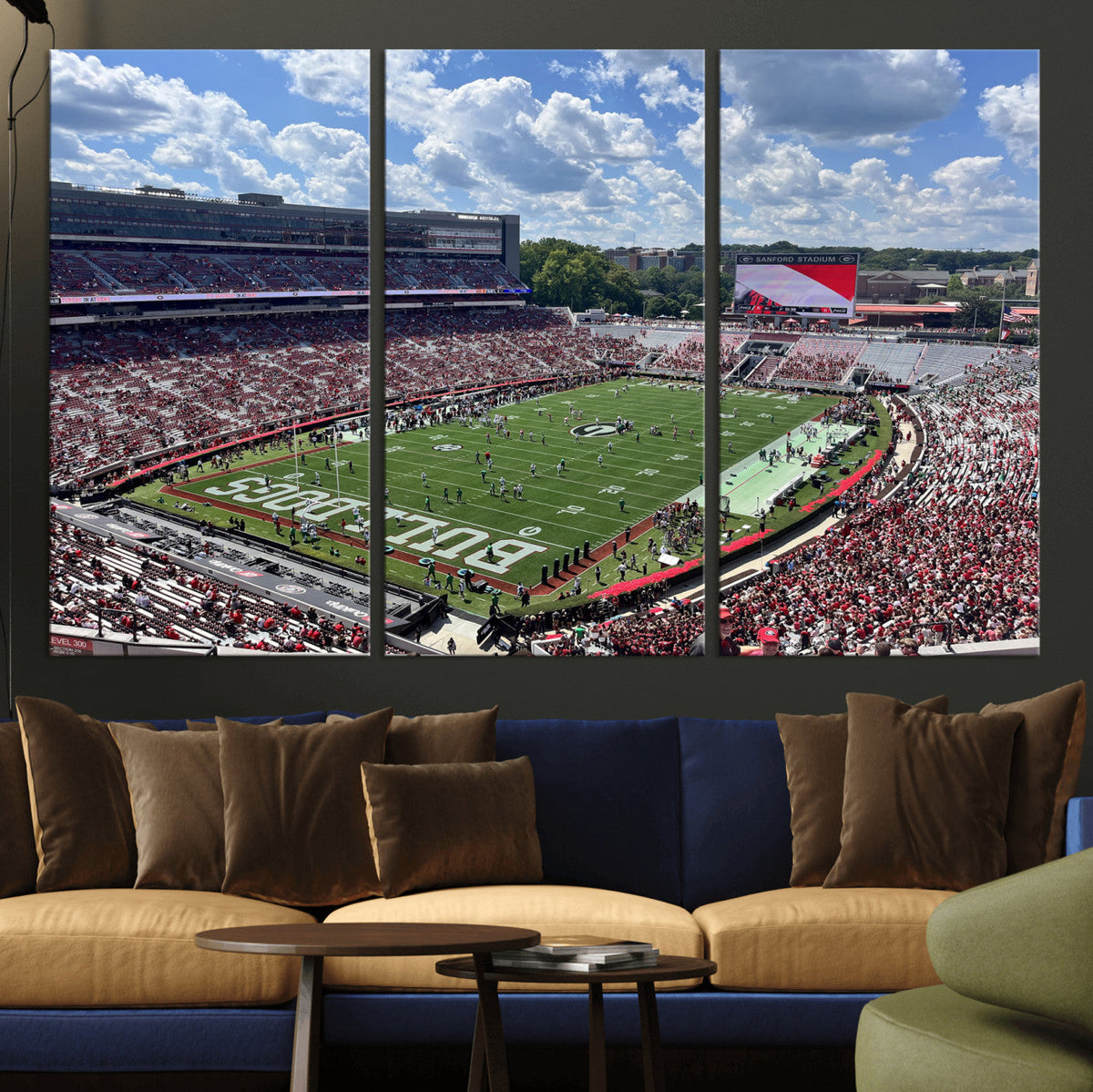 Georgia Bulldogs Stadium Wall Art Canvas Print, Sanford