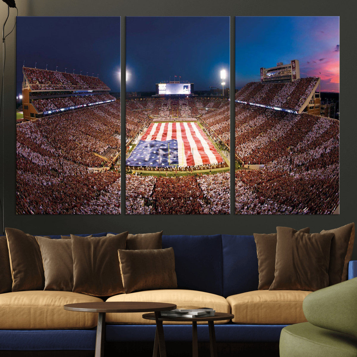 Oklahoma Memorial Stadium Wall Art Canvas Print – Oklahoma