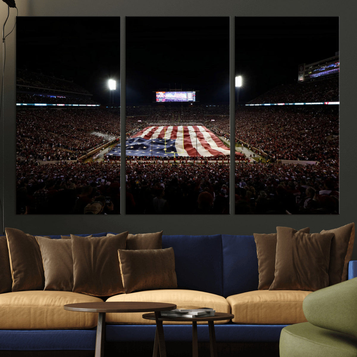 Oklahoma Memorial Stadium Wall Art Canvas Print – Oklahoma