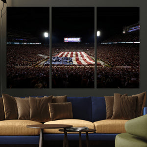 Oklahoma Memorial Stadium Wall Art Canvas Print – Oklahoma