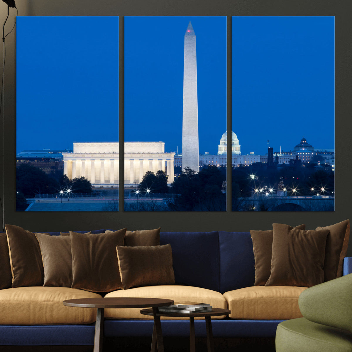 Washington DC Skyline Wall Art Canvas Print – Lincoln