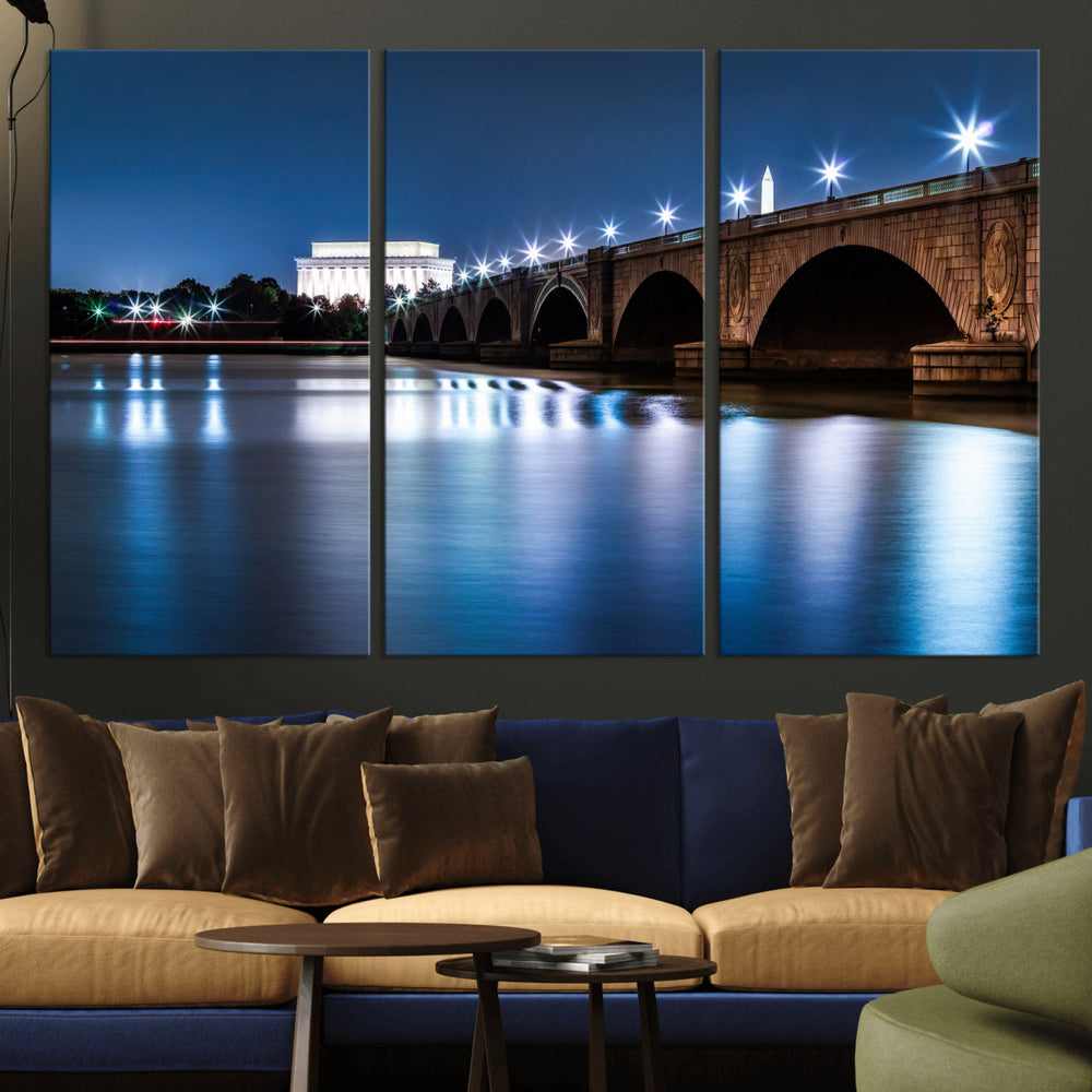Washington DC Wall Art Canvas Print – Lincoln Memorial Night