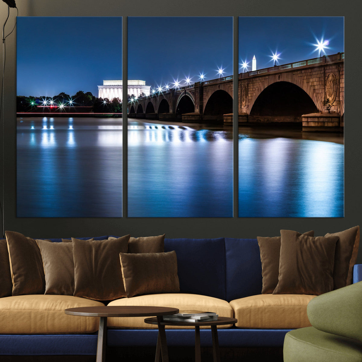 Washington DC Wall Art Canvas Print – Lincoln Memorial Night