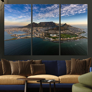 Cape Town Wall Art Canvas Print – Table Mountain Coastal