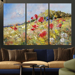 Abstract Mountain Landscape Wall Art Canvas Print – Textured
