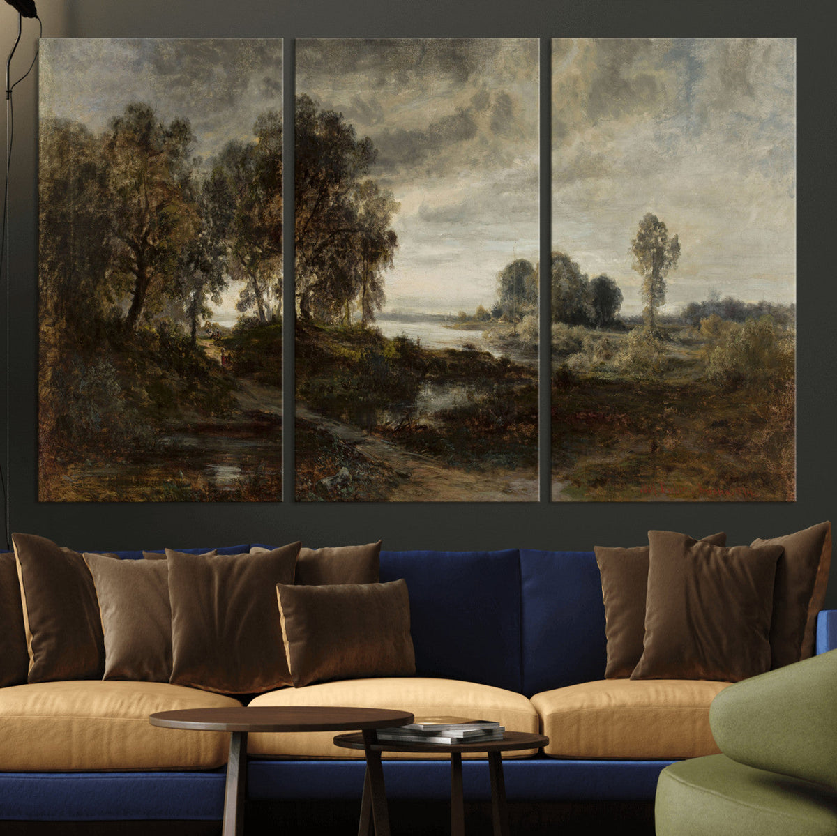 Adolf Dressler Landscape of the Oder River Wall Art Canvas