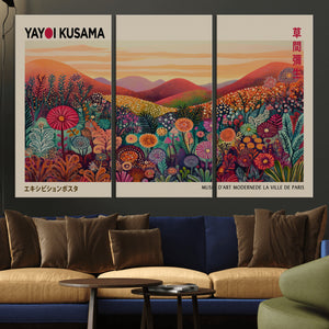 Yayoi Kusama Colorful Landscape Wall Art Canvas Print –