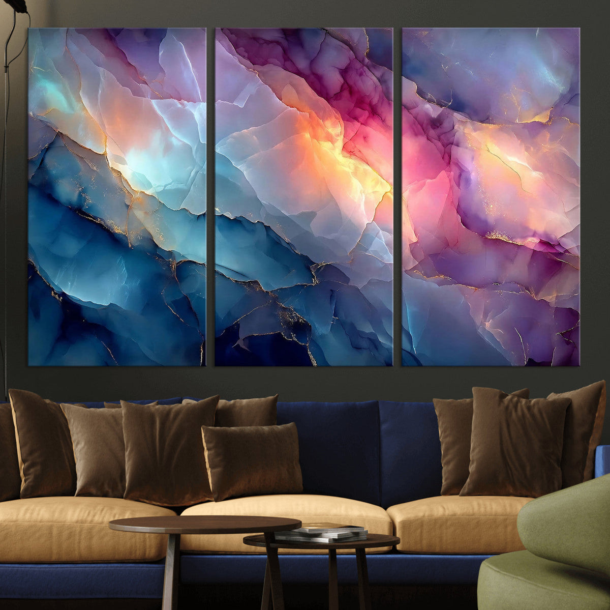Colorful Abstract Canvas Wall Art Print, Vibrant Popup Color Art Print