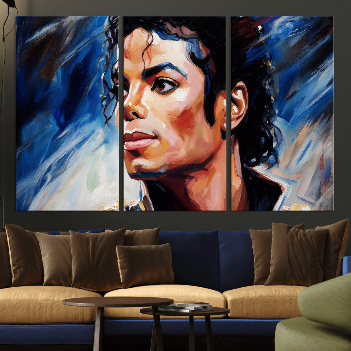 Abstract Michael Jackson Photo Wall Art Canvas Print