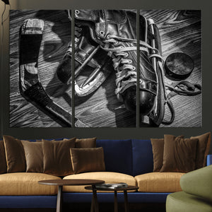 Old Pair of Mens Skates Wall Art Canvas, Men Skates Wall Art
