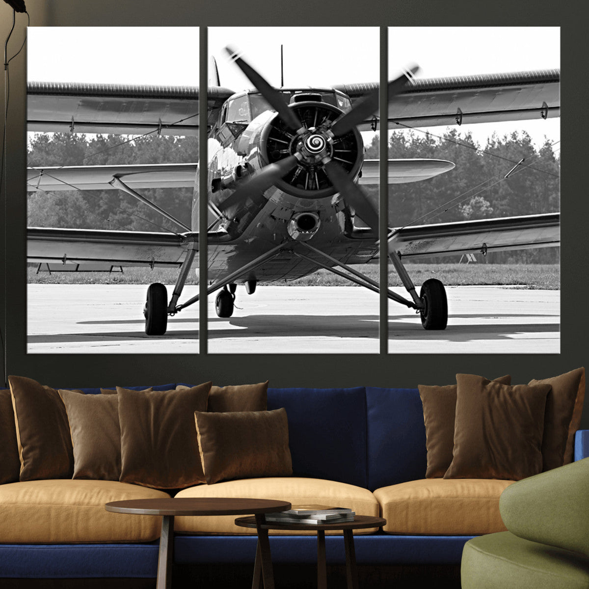 Wall Art Old War Plane Canvas Print