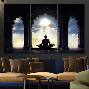 Women and Yoga Wall Art Canvas Print