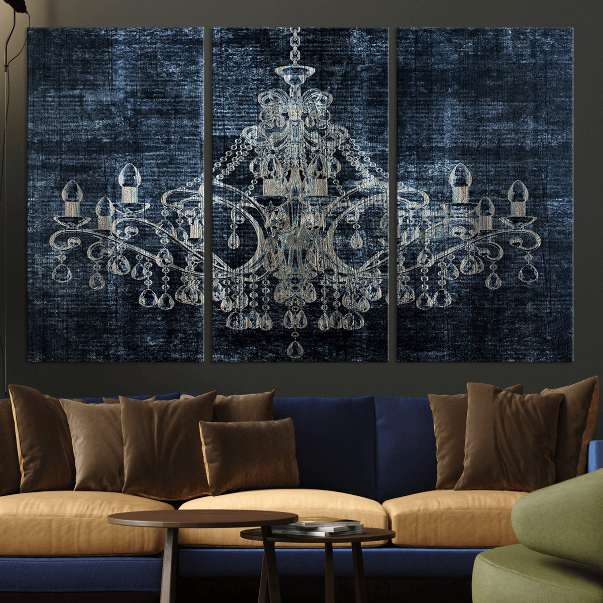 Dark Chandelier Wall Art Canvas Print