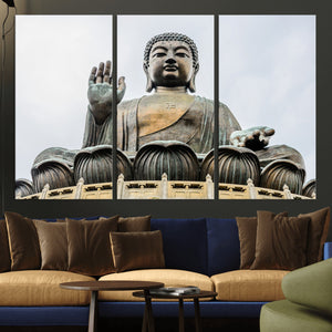 Buddha Statue Wall Art Canvas Print