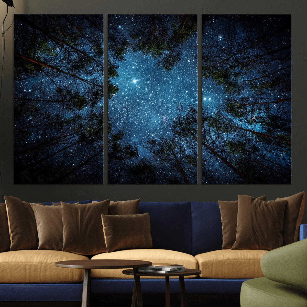 Forest and Stars Wall Art Canvas Print