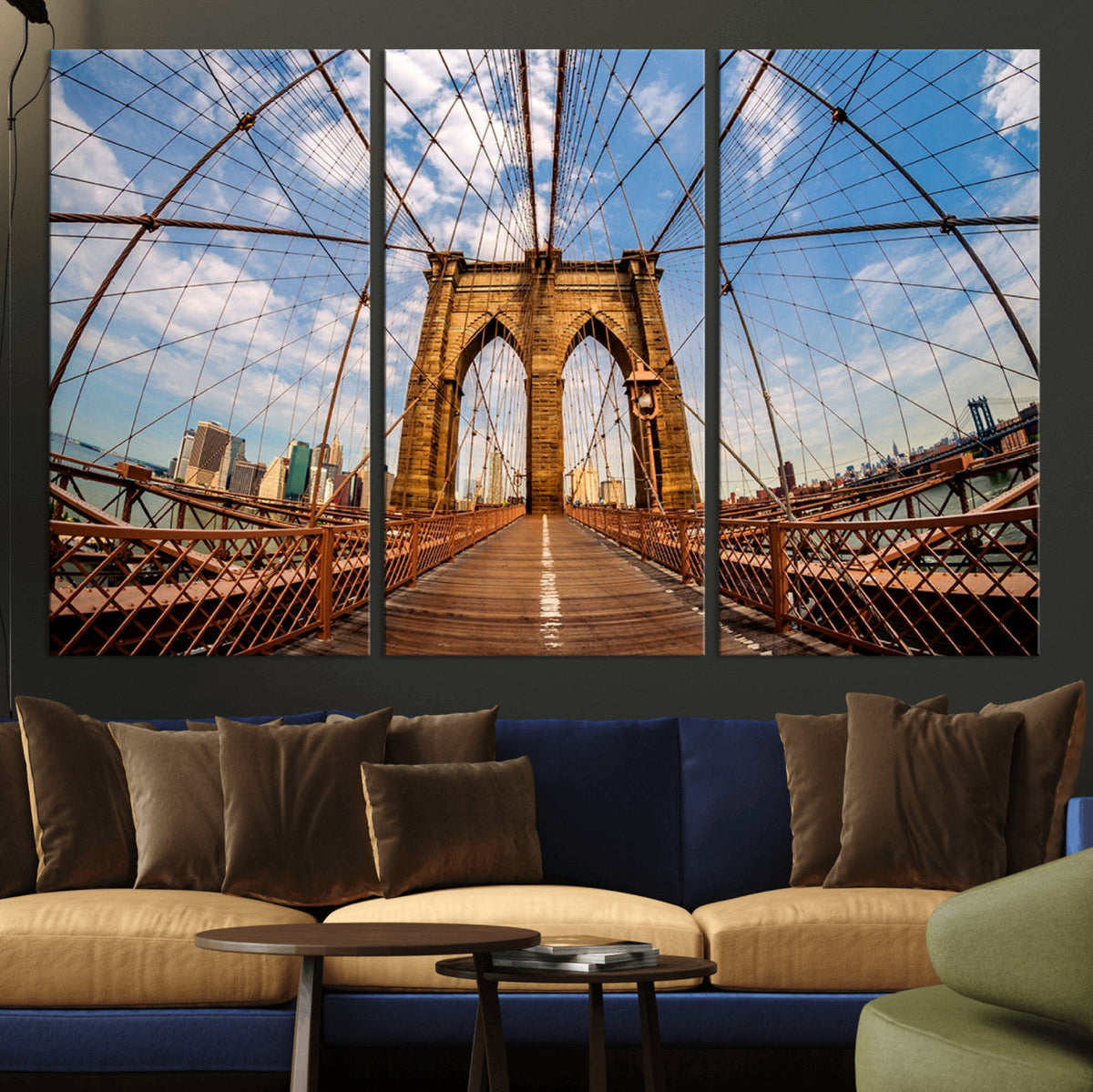 Brooklyn Bridge Manhattan Wall Art Canvas Print