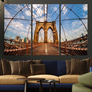 Brooklyn Bridge Manhattan Wall Art Canvas Print