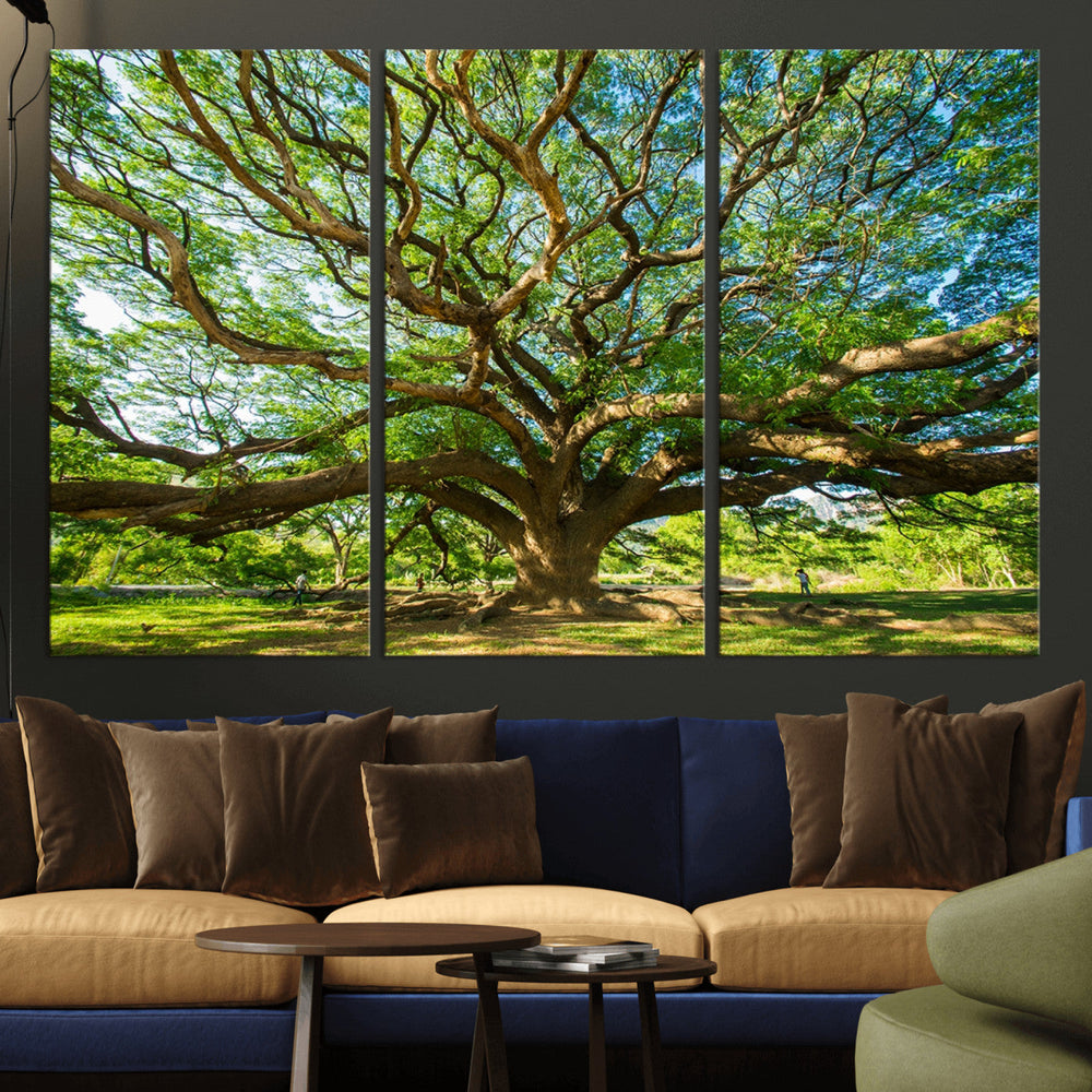 Majestic Oak Tree Wall Art – Serene Nature Canvas Print with