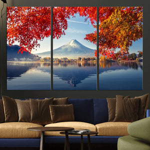 Mount Fuji Canvas Wall Art Japan Autumn Mountain Canvas