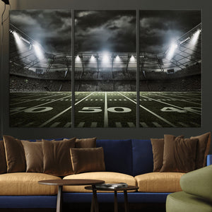 American Football Stadium Wall Art Canvas Print, Stadium