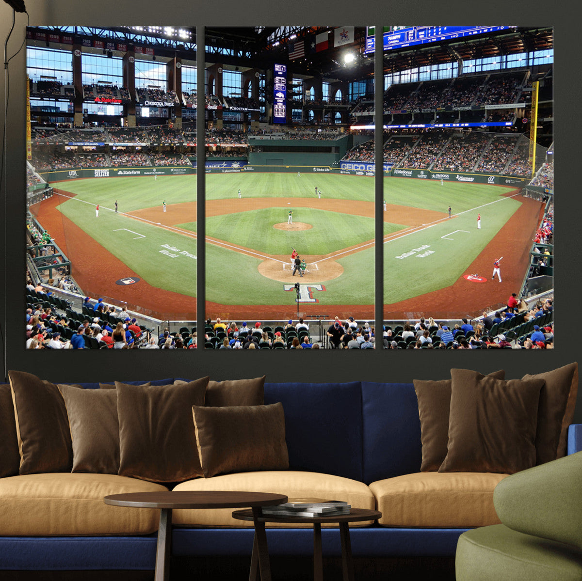 Texas Rangers Baseball Team Print - Arlington Globe Life