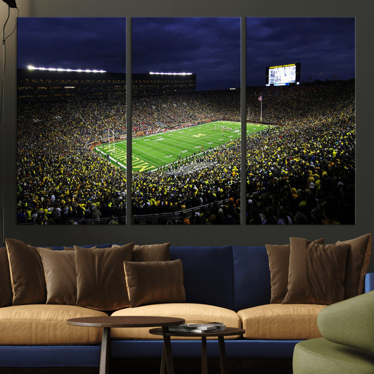 Michigan Wolverines Football Canvas Wall Decor, Football
