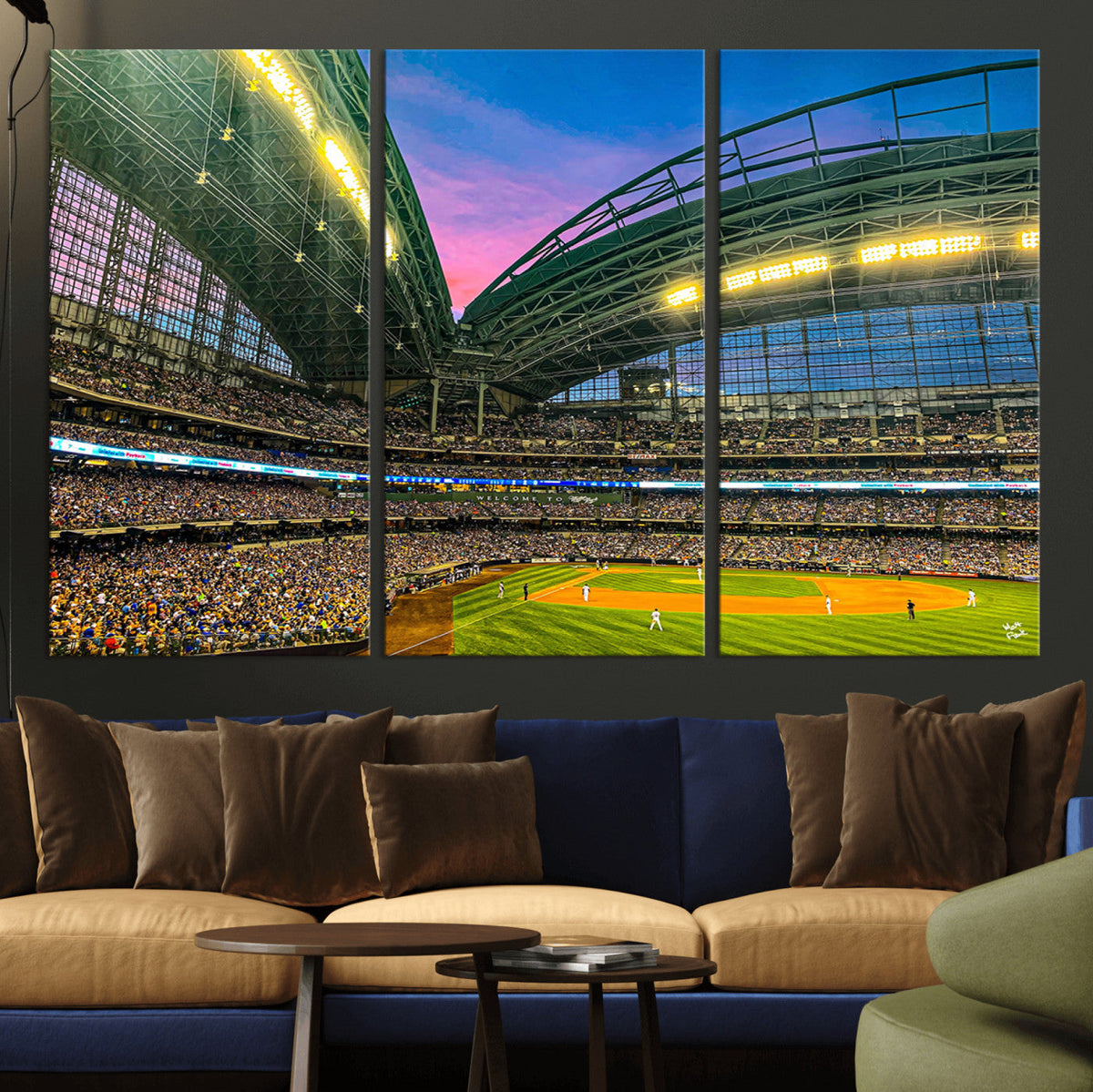 Milwaukee Brewers Baseball Team Print Canvas- American