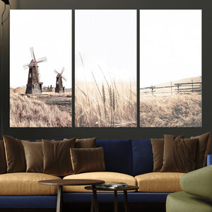 Farm Prints Set, Farmhouse Wall Art Canvas, Country House