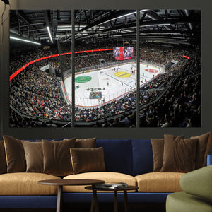 Vaudoise Lausanne Ice Hockey Arena Stadium Wall Art Canvas,