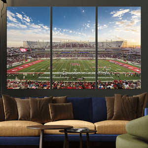Framed Houston Cougars Football Team Print - Houston TDECU