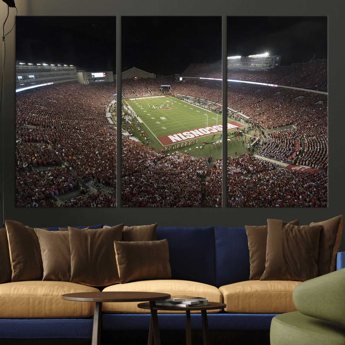 Wisconsin Badgers Football Team Print - Madison Camp Randall