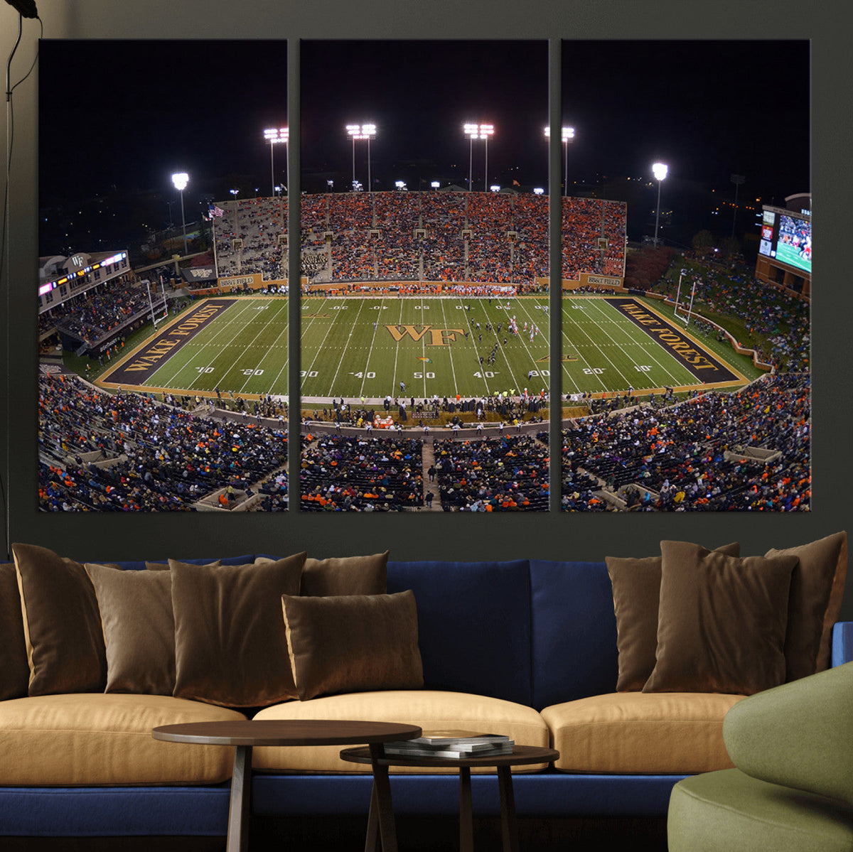 Demon Deacons Print Canvas, Football Team Print -