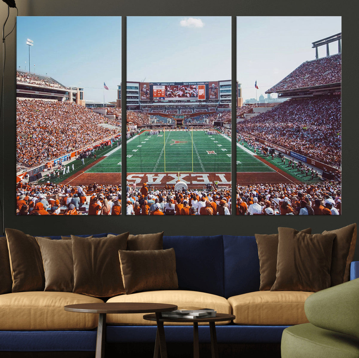 Framed Texas Memorial Stadium Canvas, University of Texas