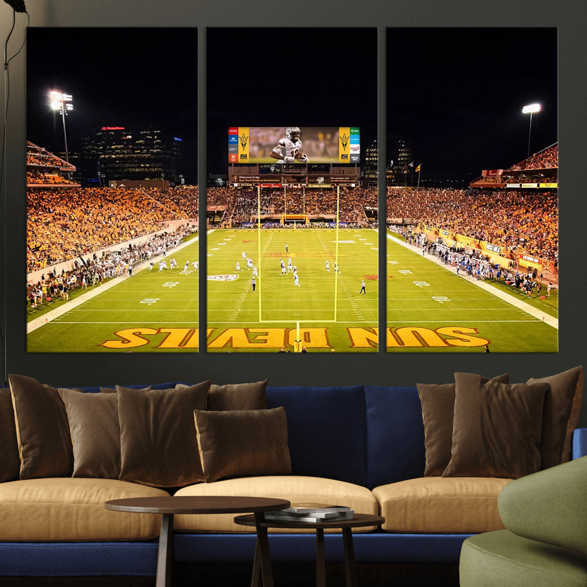 ASU Sun Devils Football Team Print - Phoenix Mountain