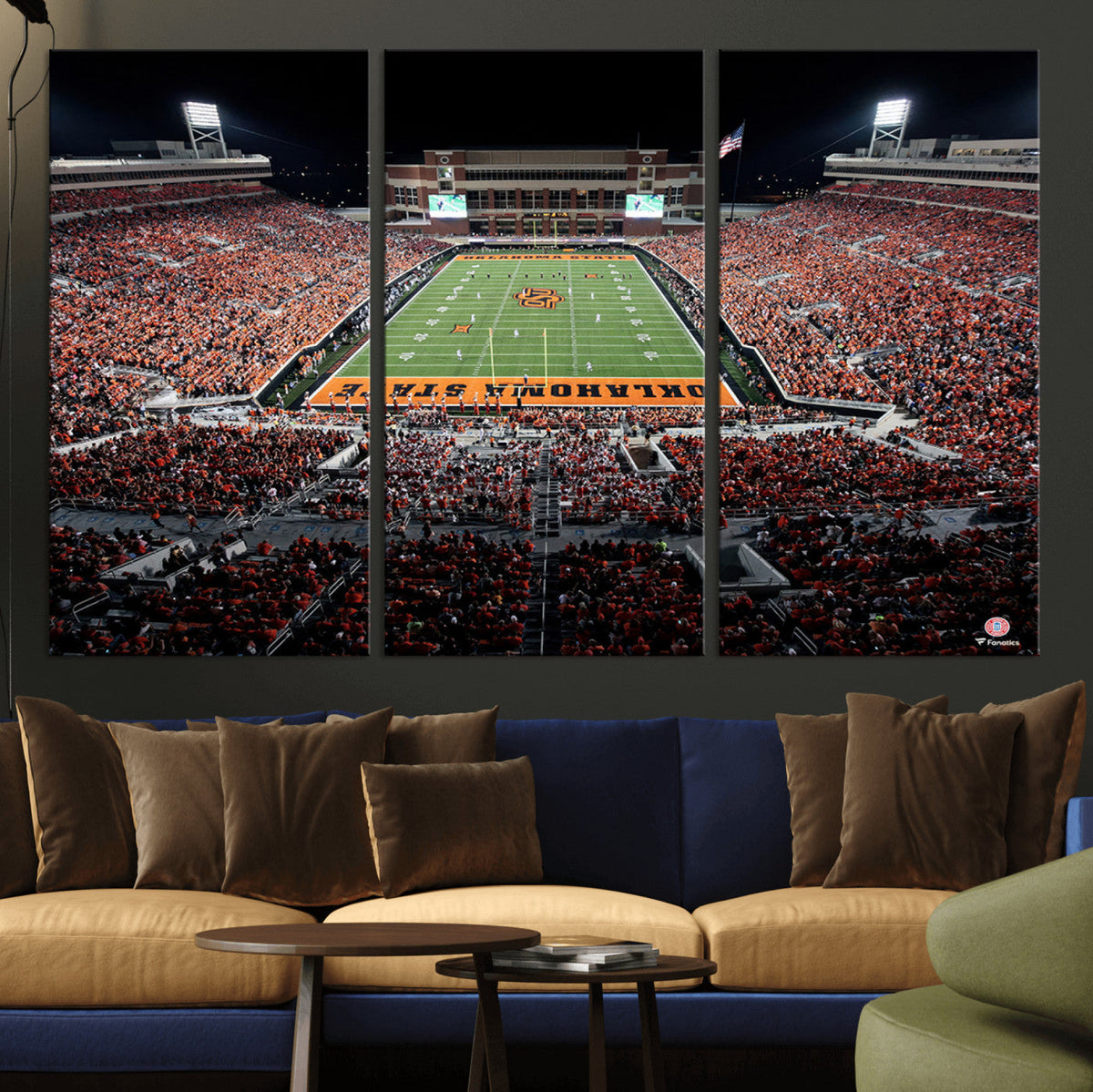 Oklahoma State Cowboys Canvas Print, Football Team Print -