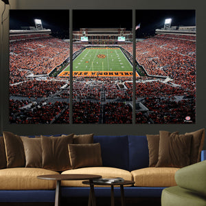 Oklahoma State Cowboys Canvas Print, Football Team Print -