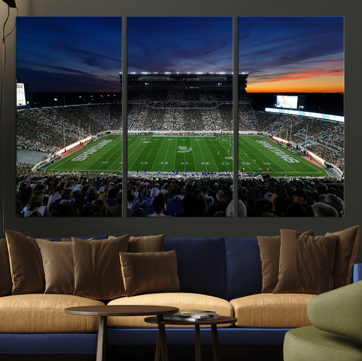 Michigan State Spartans Football Team Print - East Lansing