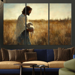 Jesus the Good Shepherd Wall Art Canvas Print -
