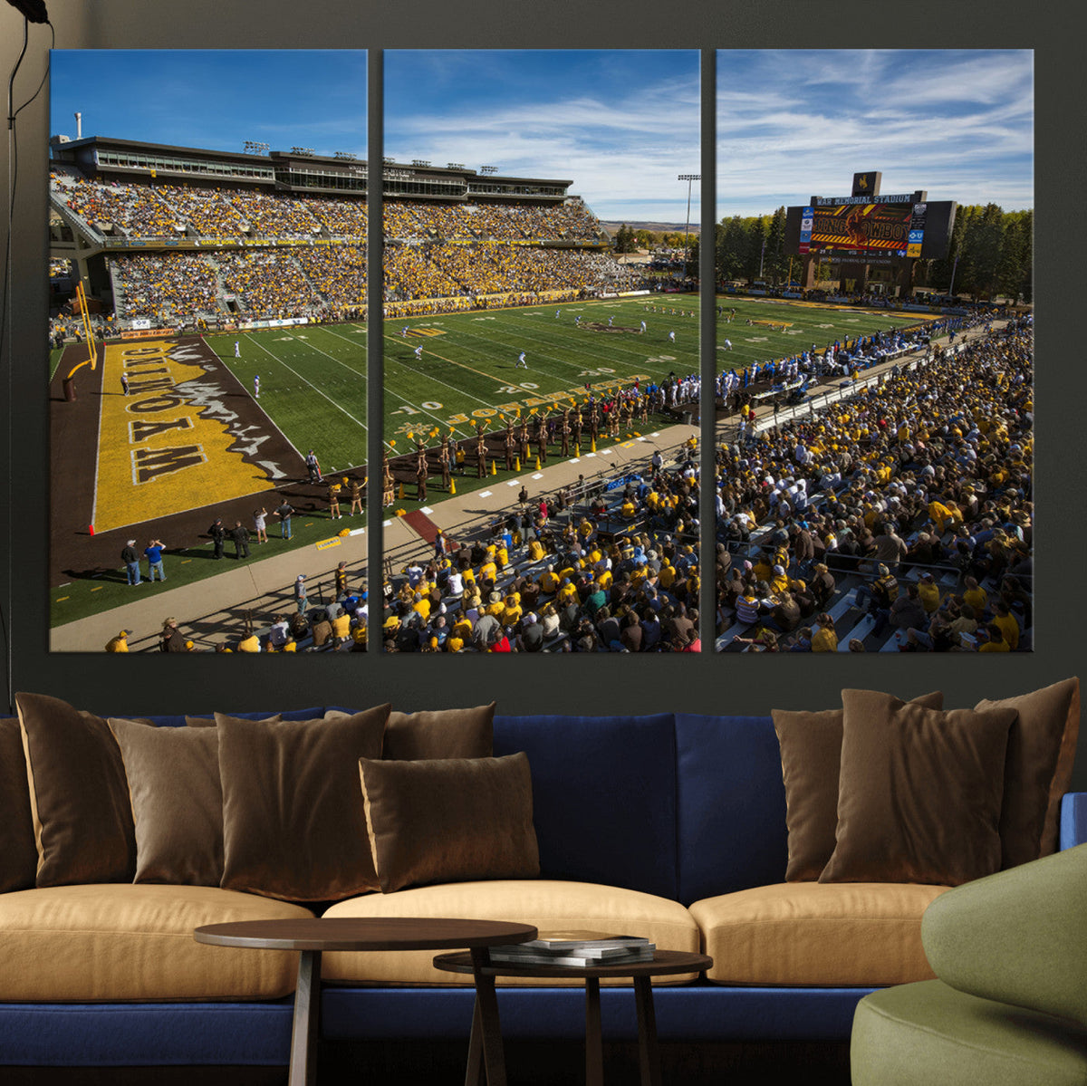 University of Wyoming Cowboys Football Team Print - Laramie