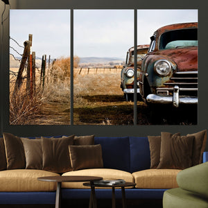 Classic Cars Vintage Wall Art Canvas Print
