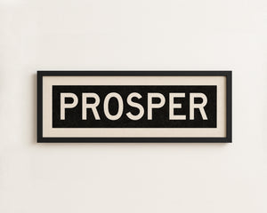Framed Prosper Bus Scroll Sign