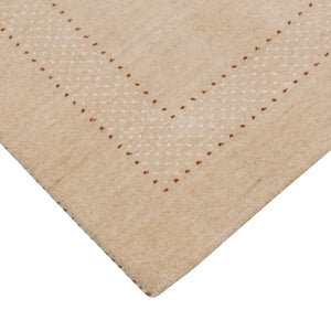 Ivory Contemporary Design Hand Loomed Wool Area Rug