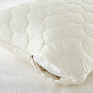 Organic Cotton Quilted Pillow Protectors