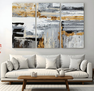 Abstract Painting Canvas Wall Art Print Paint Drip Art Brush