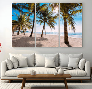 Palm Beach Tropical Island Wall Art Canvas Print
